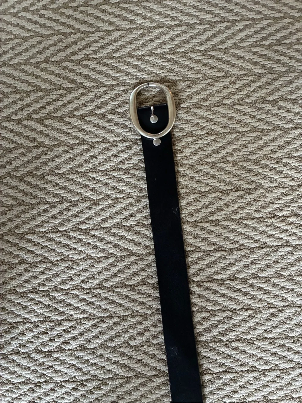 Quelli della Pelle Black Leather Belt
